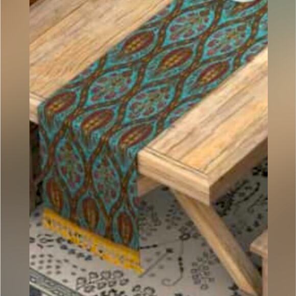 Table Runner 72” L x 19.6” W in an Abstract Pattern. - Picture 2 of 5